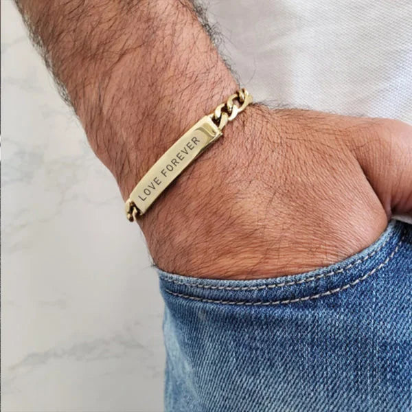 Engraved Plate Bracelet