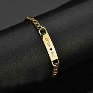 Engraved Plate Bracelet