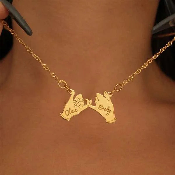 Pinky Promise Name Necklace