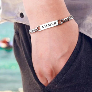 Engraved Plate Bracelet